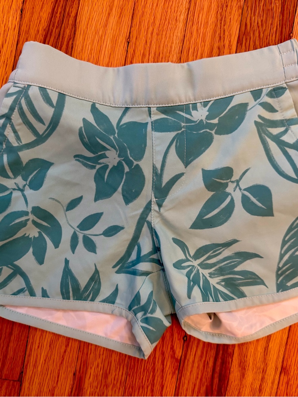 Girls' Teal Floral Athletic Shorts